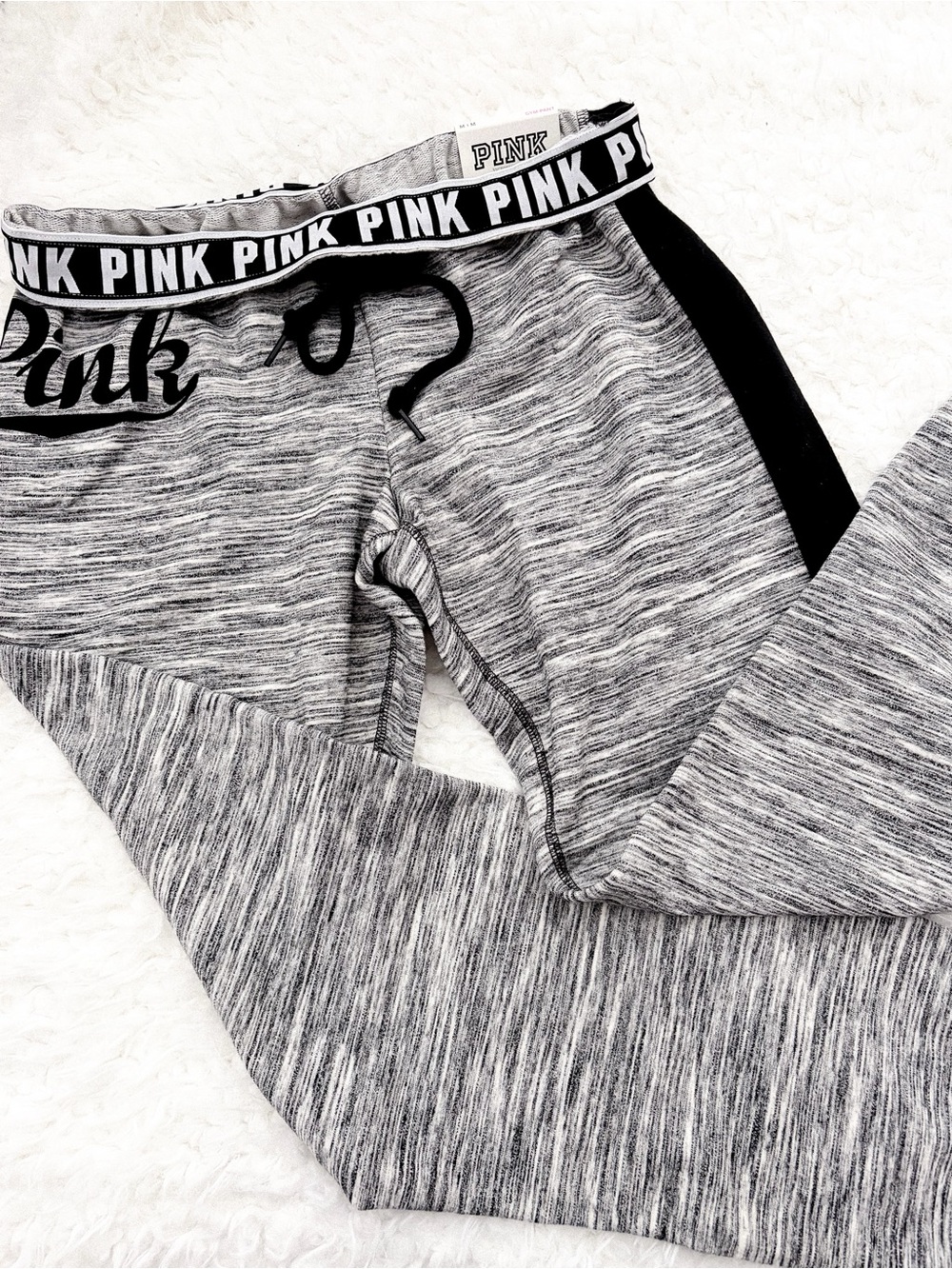NEW VS Pink Space-Dye Jogger Sweatpants